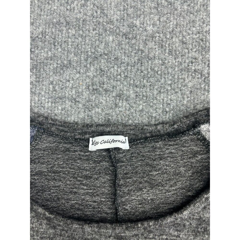 Egs California Sweater Dress Women's M Gray Striped Long Sleeve Pockets USA - Picture 2 of 7